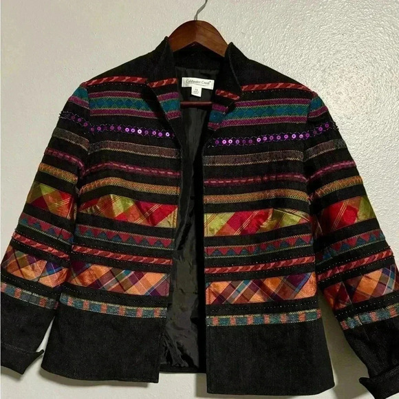 coldwater creek Black denim blazer jacket - Picture 1 of 10